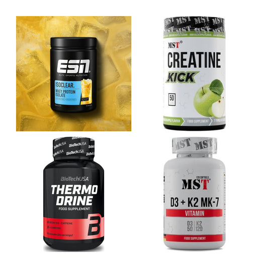 Wettkampfvorbereitung: ESN ISOCLEAR + MST Creatine + 2 weitere – alle enthaltenen Artikel