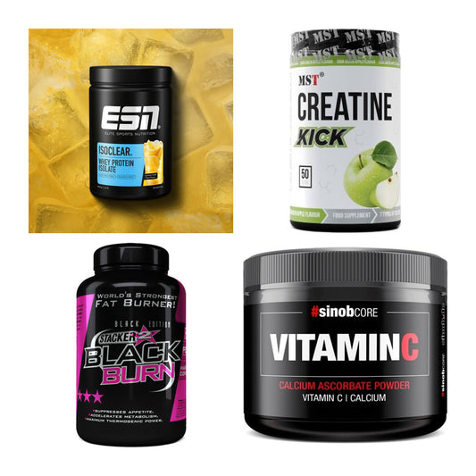 Wettkampfvorbereitung: ESN ISOCLEAR + MST Creatine + 2 weitere – alle enthaltenen Artikel