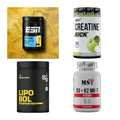 Wettkampfvorbereitung: ESN ISOCLEAR + MST Creatine + 2 weitere – alle enthaltenen Artikel