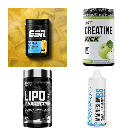 Wettkampfvorbereitung: ESN ISOCLEAR + MST Creatine + 2 weitere – alle enthaltenen Artikel