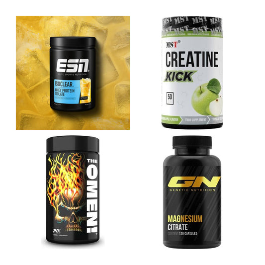 Wettkampfvorbereitung: ESN ISOCLEAR + MST Creatine + 2 weitere – alle enthaltenen Artikel