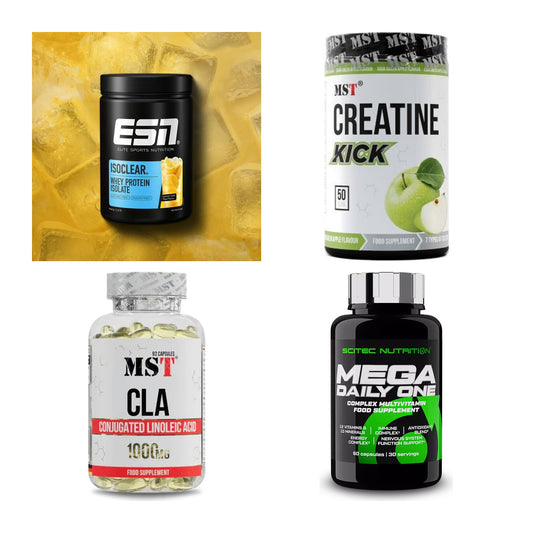 Wettkampfvorbereitung: ESN ISOCLEAR + MST Creatine + 2 weitere – alle enthaltenen Artikel