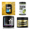 Wettkampfvorbereitung: ESN ISOCLEAR + MST Creatine + 2 weitere – alle enthaltenen Artikel