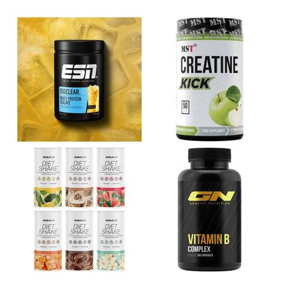 Wettkampfvorbereitung: ESN ISOCLEAR + MST Creatine + 2 weitere – alle enthaltenen Artikel
