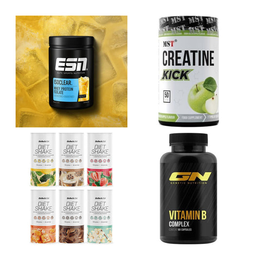Wettkampfvorbereitung: ESN ISOCLEAR + MST Creatine + 2 weitere – alle enthaltenen Artikel