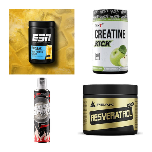 Wettkampfvorbereitung: ESN ISOCLEAR + MST Creatine + 2 weitere – alle enthaltenen Artikel