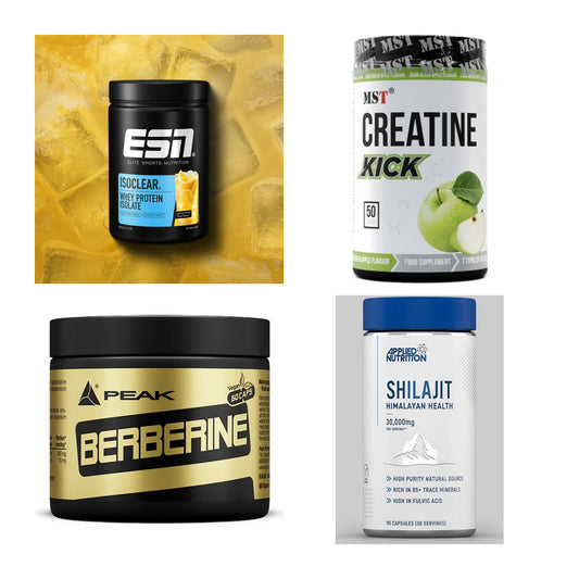 Wettkampfvorbereitung: ESN ISOCLEAR + MST Creatine + 2 weitere – alle enthaltenen Artikel