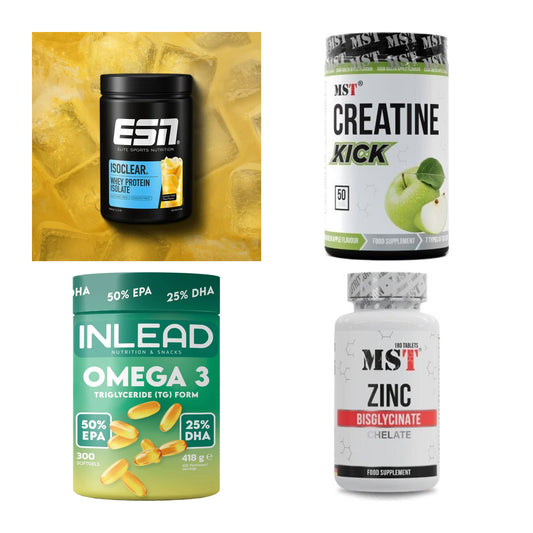 Wettkampfvorbereitung: ESN ISOCLEAR + MST Creatine + 2 weitere – alle enthaltenen Artikel