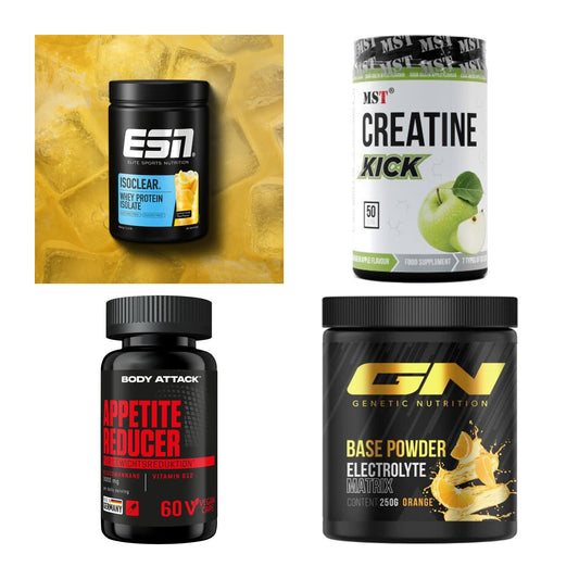 Wettkampfvorbereitung: ESN ISOCLEAR + MST Creatine + 2 weitere – alle enthaltenen Artikel