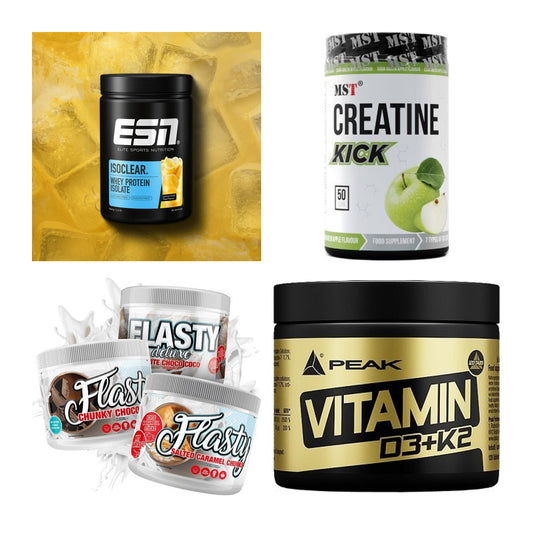 Wettkampfvorbereitung: ESN ISOCLEAR + MST Creatine + 2 weitere – alle enthaltenen Artikel