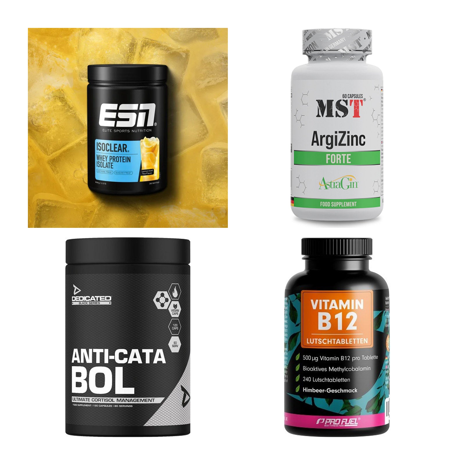 Wettkampfvorbereitung: ESN ISOCLEAR + MST ArgiZinc + 2 weitere – alle enthaltenen Artikel