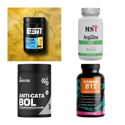 Wettkampfvorbereitung: ESN ISOCLEAR + MST ArgiZinc + 2 weitere – alle enthaltenen Artikel