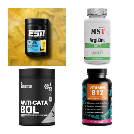 Wettkampfvorbereitung: ESN ISOCLEAR + MST ArgiZinc + 2 weitere – alle enthaltenen Artikel