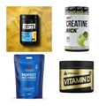 Wettkampfvorbereitung: ESN ISOCLEAR + MST Creatine + 2 weitere – alle enthaltenen Artikel