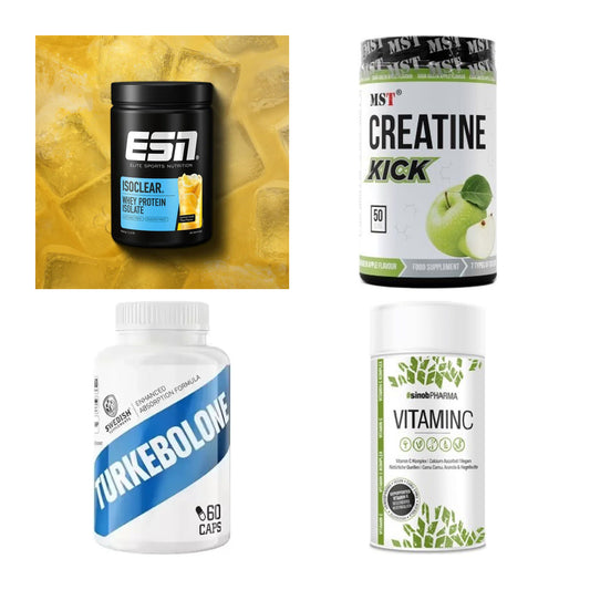 Wettkampfvorbereitung: ESN ISOCLEAR + MST Creatine + 2 weitere – alle enthaltenen Artikel