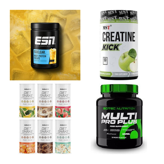 Wettkampfvorbereitung: ESN ISOCLEAR + MST Creatine + 2 weitere – alle enthaltenen Artikel