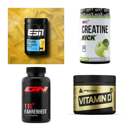 Wettkampfvorbereitung: ESN ISOCLEAR + MST Creatine + 2 weitere – alle enthaltenen Artikel