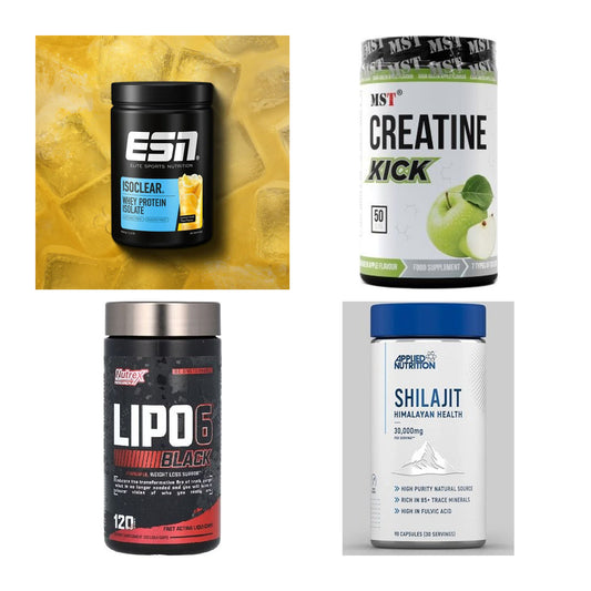 Wettkampfvorbereitung: ESN ISOCLEAR + MST Creatine + 2 weitere – alle enthaltenen Artikel