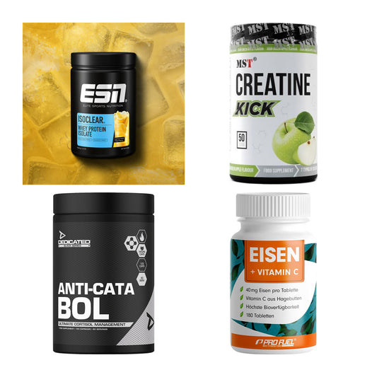 Wettkampfvorbereitung: ESN ISOCLEAR + MST Creatine + 2 weitere – alle enthaltenen Artikel
