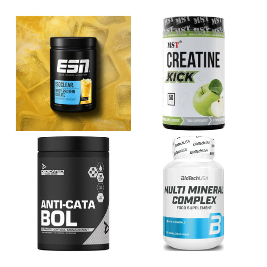 Wettkampfvorbereitung: ESN ISOCLEAR + MST Creatine + 2 weitere – alle enthaltenen Artikel