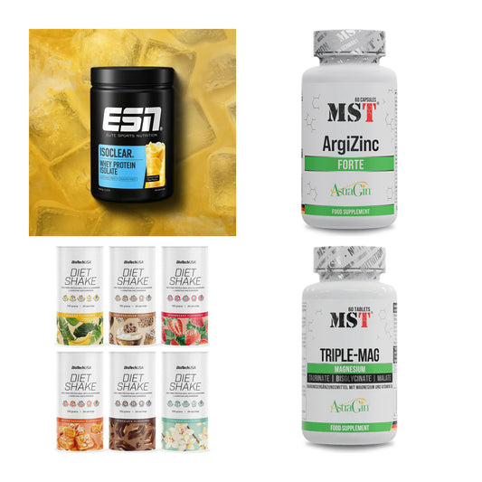Wettkampfvorbereitung: ESN ISOCLEAR + MST ArgiZinc + 2 weitere – alle enthaltenen Artikel
