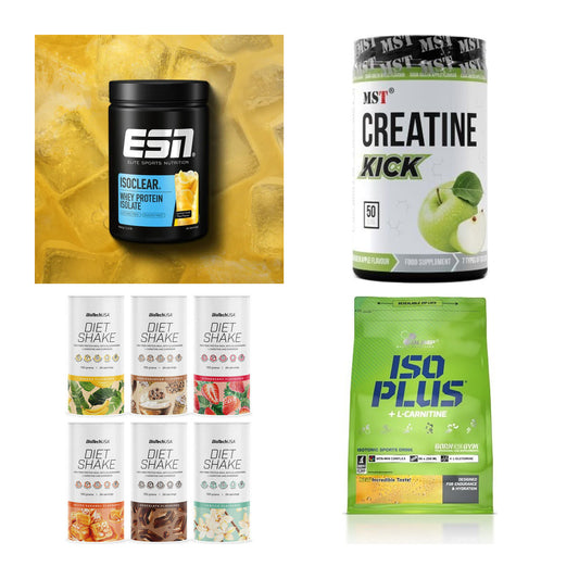 Wettkampfvorbereitung: ESN ISOCLEAR + MST Creatine + 2 weitere – alle enthaltenen Artikel
