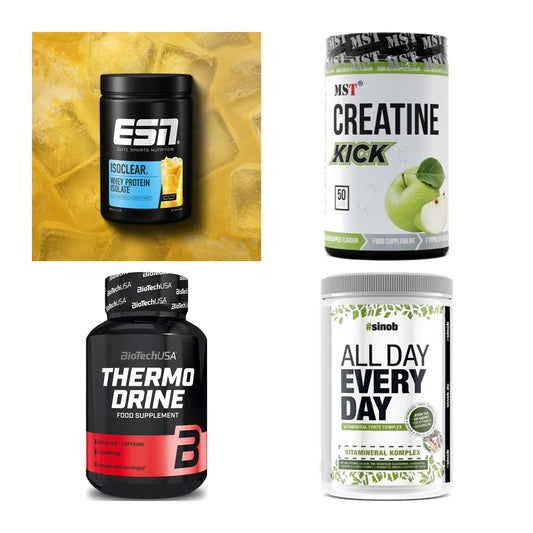 Wettkampfvorbereitung: ESN ISOCLEAR + MST Creatine + 2 weitere – alle enthaltenen Artikel