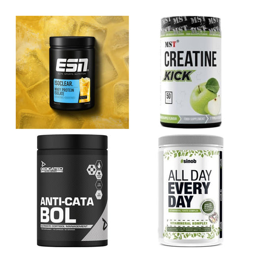 Wettkampfvorbereitung: ESN ISOCLEAR + MST Creatine + 2 weitere – alle enthaltenen Artikel