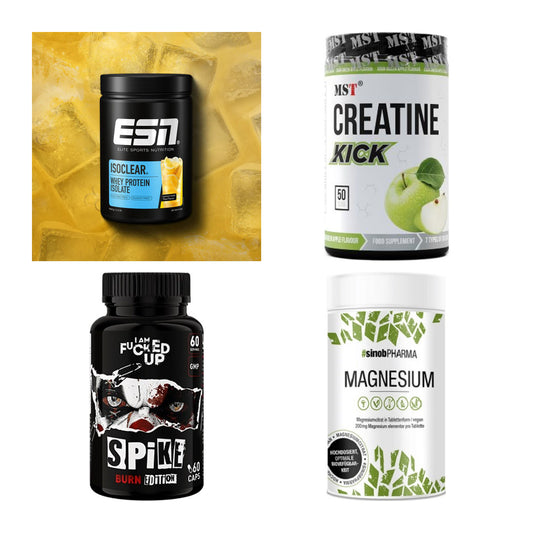 Wettkampfvorbereitung: ESN ISOCLEAR + MST Creatine + 2 weitere – alle enthaltenen Artikel