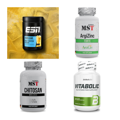 Wettkampfvorbereitung: ESN ISOCLEAR + MST ArgiZinc + 2 weitere – alle enthaltenen Artikel