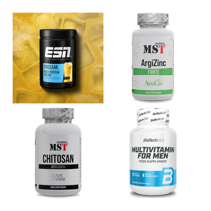 Wettkampfvorbereitung: ESN ISOCLEAR + MST ArgiZinc + 2 weitere – alle enthaltenen Artikel