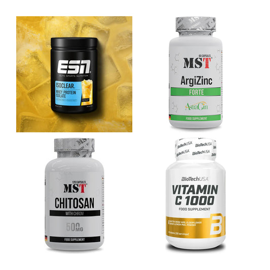 Wettkampfvorbereitung: ESN ISOCLEAR + MST ArgiZinc + 2 weitere – alle enthaltenen Artikel