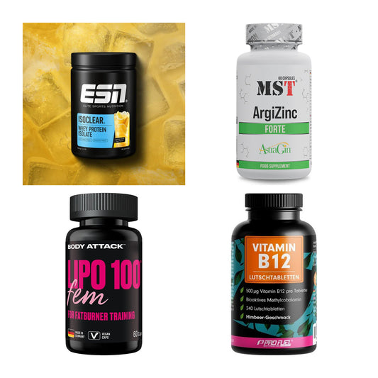 Wettkampfvorbereitung: ESN ISOCLEAR + MST ArgiZinc + 2 weitere – alle enthaltenen Artikel