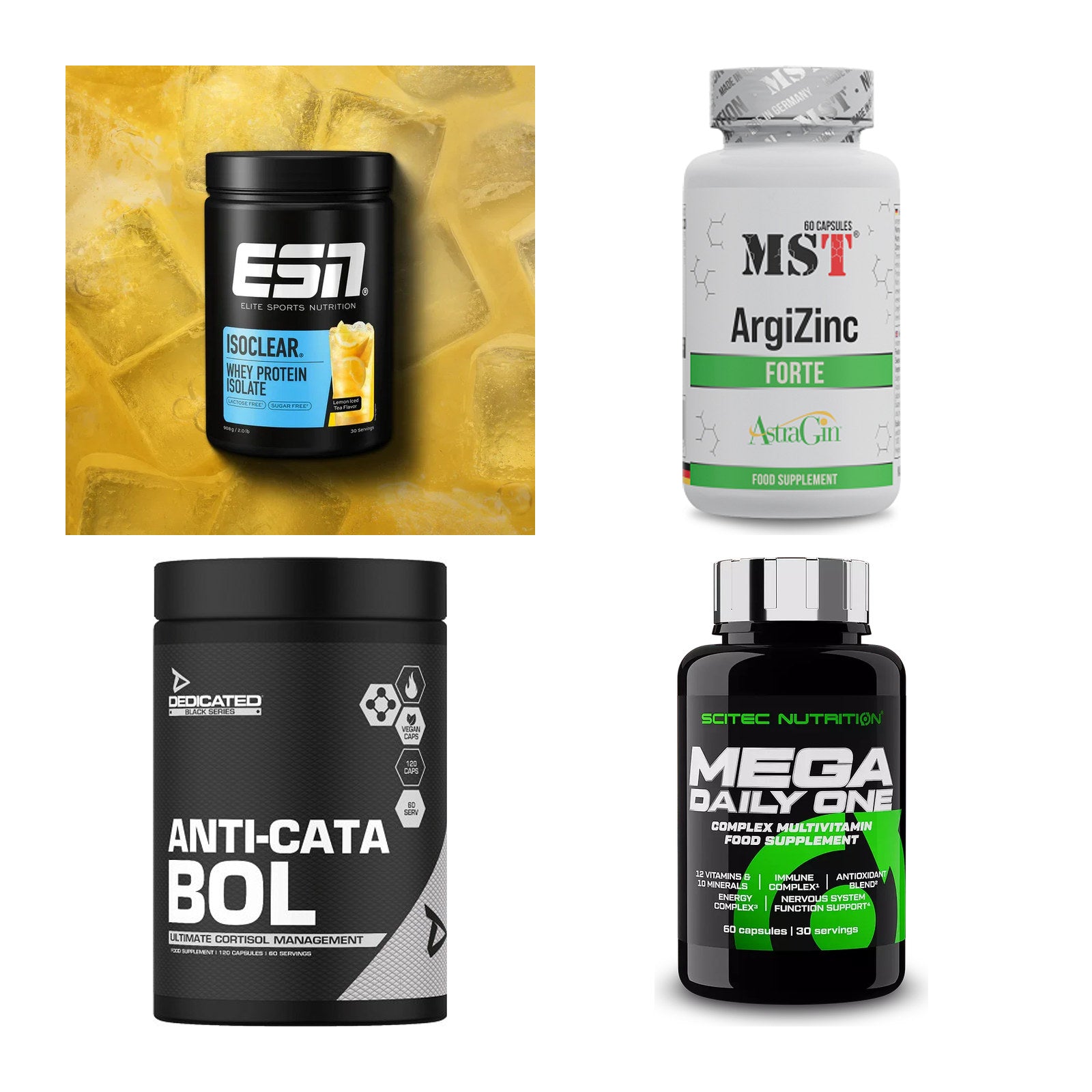 Wettkampfvorbereitung: ESN ISOCLEAR + MST ArgiZinc + 2 weitere – alle enthaltenen Artikel