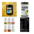 Wettkampfvorbereitung: ESN ISOCLEAR + MST Creatine + 2 weitere – alle enthaltenen Artikel