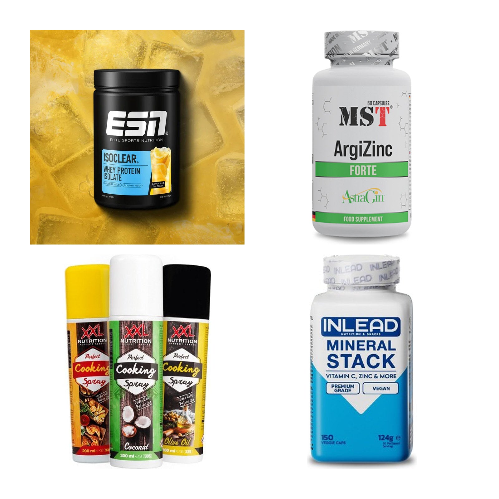 Wettkampfvorbereitung: ESN ISOCLEAR + MST ArgiZinc + 2 weitere – alle enthaltenen Artikel