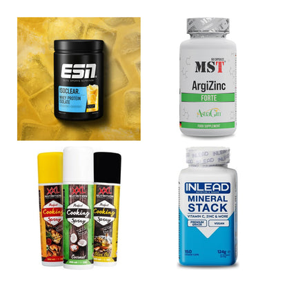 Wettkampfvorbereitung: ESN ISOCLEAR + MST ArgiZinc + 2 weitere – alle enthaltenen Artikel