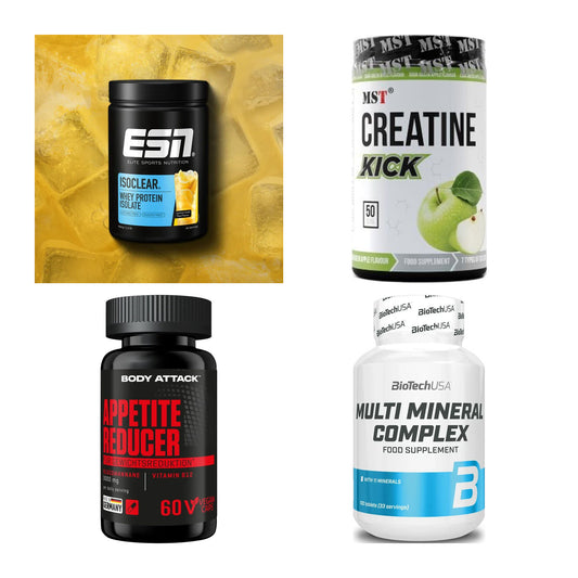 Wettkampfvorbereitung: ESN ISOCLEAR + MST Creatine + 2 weitere – alle enthaltenen Artikel
