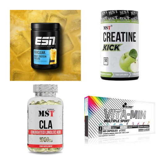 Wettkampfvorbereitung: ESN ISOCLEAR + MST Creatine + 2 weitere – alle enthaltenen Artikel