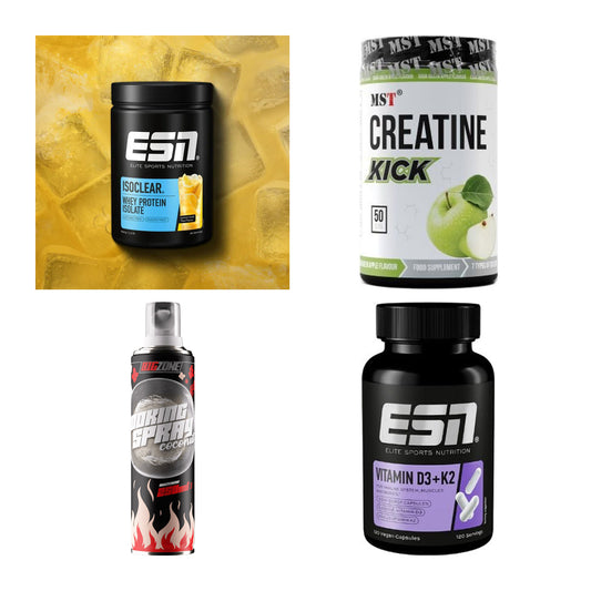 Wettkampfvorbereitung: ESN ISOCLEAR + MST Creatine + 2 weitere – alle enthaltenen Artikel
