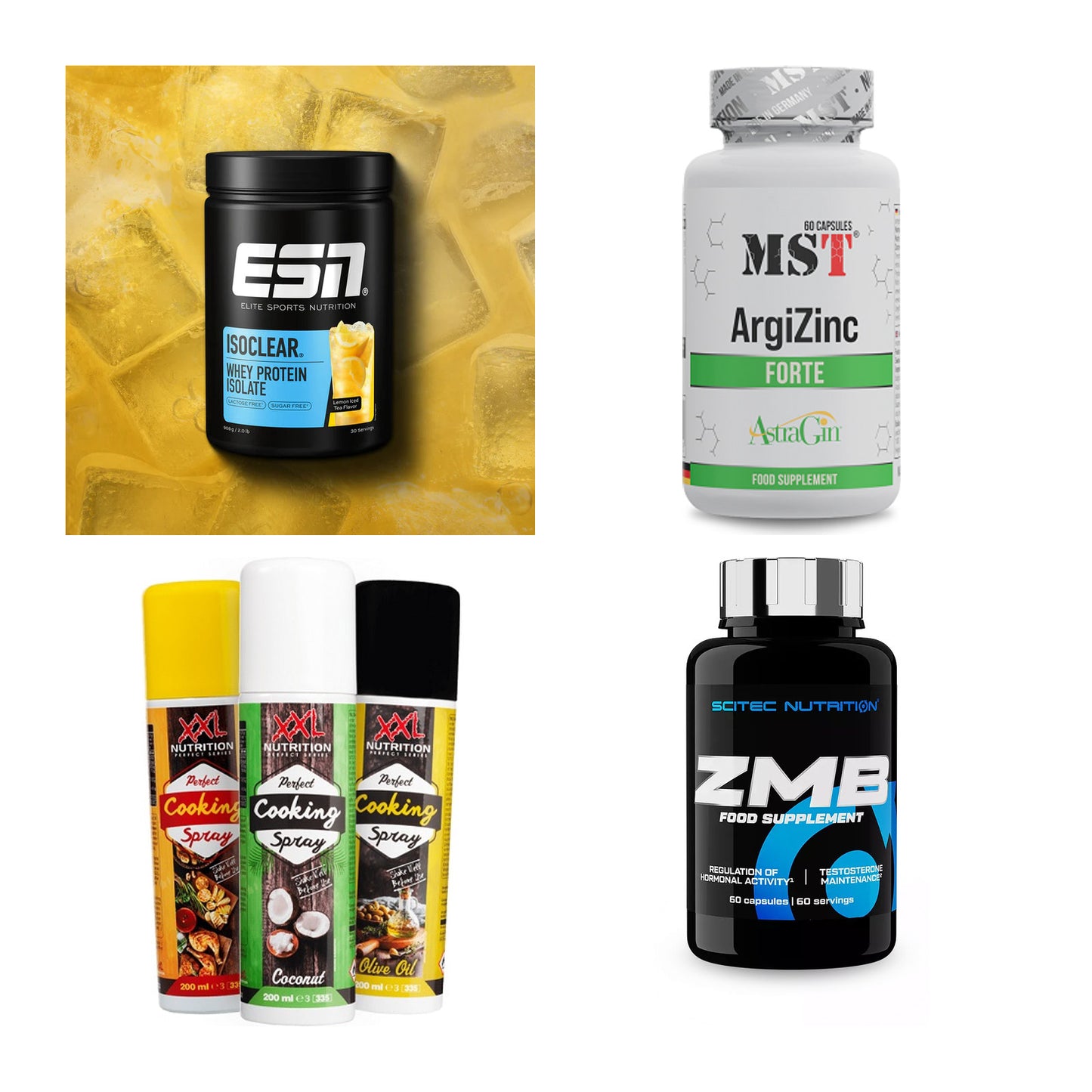 Wettkampfvorbereitung: ESN ISOCLEAR + MST ArgiZinc + 2 weitere – alle enthaltenen Artikel