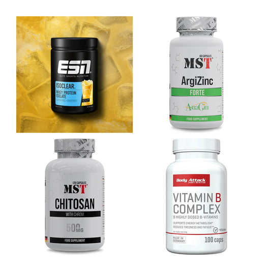 Wettkampfvorbereitung: ESN ISOCLEAR + MST ArgiZinc + 2 weitere – alle enthaltenen Artikel