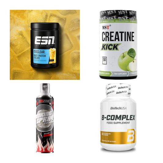 Wettkampfvorbereitung: ESN ISOCLEAR + MST Creatine + 2 weitere – alle enthaltenen Artikel