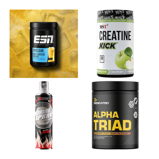 Wettkampfvorbereitung: ESN ISOCLEAR + MST Creatine + 2 weitere – alle enthaltenen Artikel