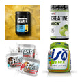 Wettkampfvorbereitung: ESN ISOCLEAR + MST Creatine + 2 weitere – alle enthaltenen Artikel