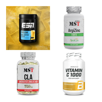 Wettkampfvorbereitung: ESN ISOCLEAR + MST ArgiZinc + 2 weitere – alle enthaltenen Artikel