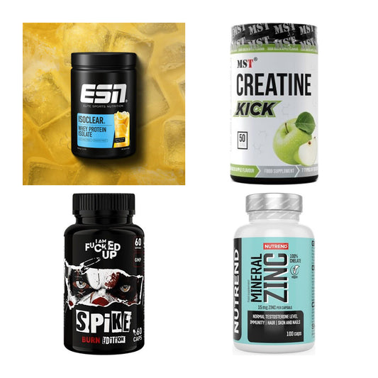Wettkampfvorbereitung: ESN ISOCLEAR + MST Creatine + 2 weitere – alle enthaltenen Artikel