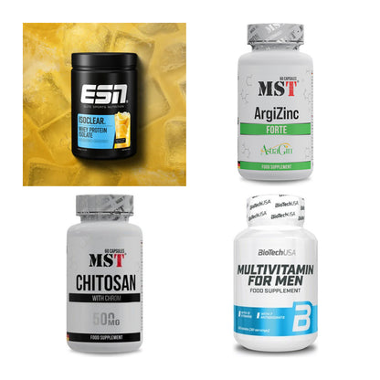 Wettkampfvorbereitung: ESN ISOCLEAR + MST ArgiZinc + 2 weitere – alle enthaltenen Artikel