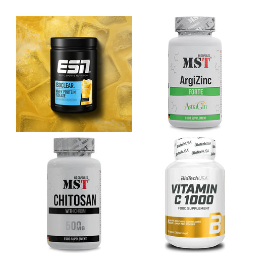 Wettkampfvorbereitung: ESN ISOCLEAR + MST ArgiZinc + 2 weitere – alle enthaltenen Artikel