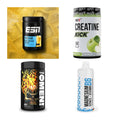Wettkampfvorbereitung: ESN ISOCLEAR + MST Creatine + 2 weitere – alle enthaltenen Artikel